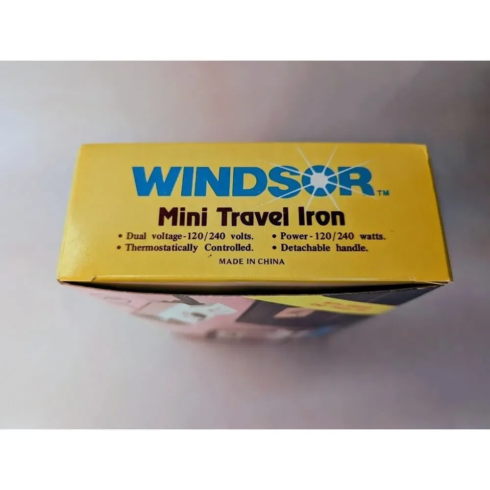 MCM Vintage Travel Prop Mini Travel Iron & Sprayer Windsor Dual Voltage CI-201